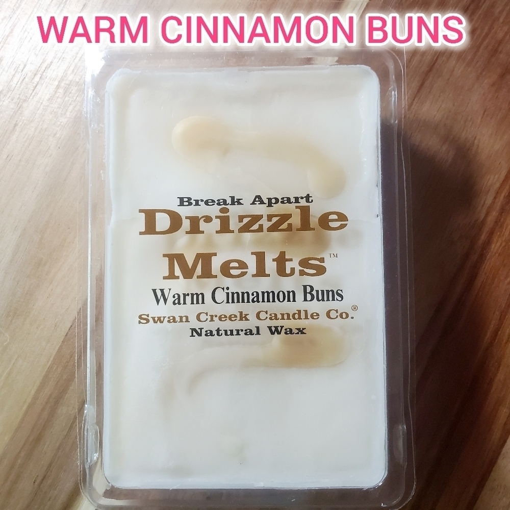 WARM CINNAMON BUNS by SWAN CREEK CANDLE CO Drizzle Melts Natural Wax 5.25 oz NWT